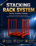 Systematic Durable Stackable Racking for Warehouse Parts Storage Powder Coated Heavy Duty Multi-tier Unit