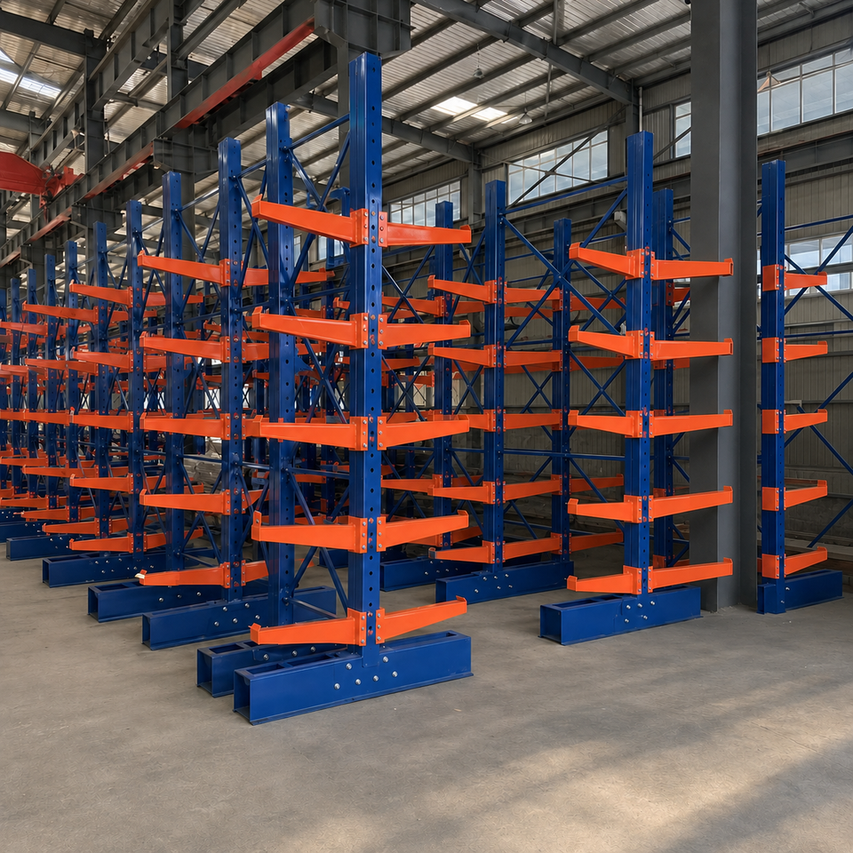 Industrial Cantilever Racking System Double-Sided Q235B Steel for Steel Profile and Aluminum Warehouse