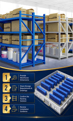Custom Heavy Duty Steel Storage Rack 500kg Powder Coated Shelves for Automotive Logistics Shelving System