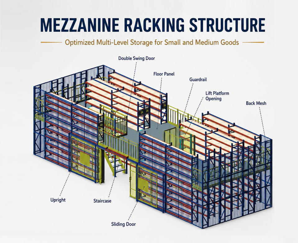Warehouse Mezzanine Rack Industrial Platform for Multi-level Storage Steel Structure Floor System Plan