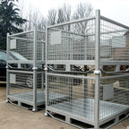 Rugged 1000kg Cage Storage Collapsible Static Coating for Technical Logistics Hub Warehouse Management