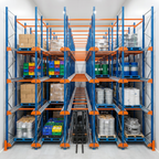 Custom Radio Shuttle Racking Automated Storage System High Density Shuttle Rack for Warehouse Storage