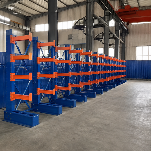 Adjustable Cantilever Racking System Modular Design for Warehouse Steel and Aluminum Profile Trade Center