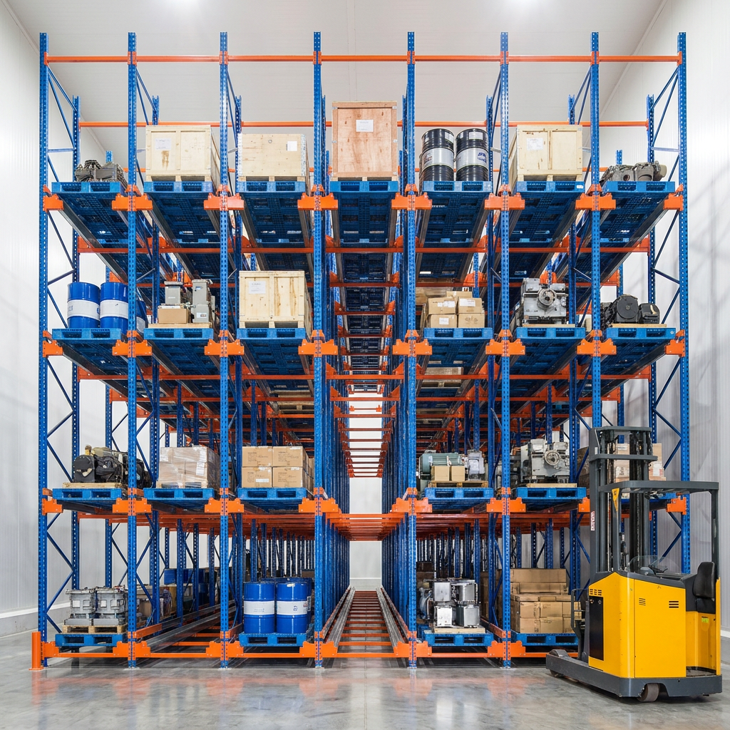 Heavy Duty Vertical Storage System with Shuttle Rack Q235B Steel for Industrial Logistics Distribution