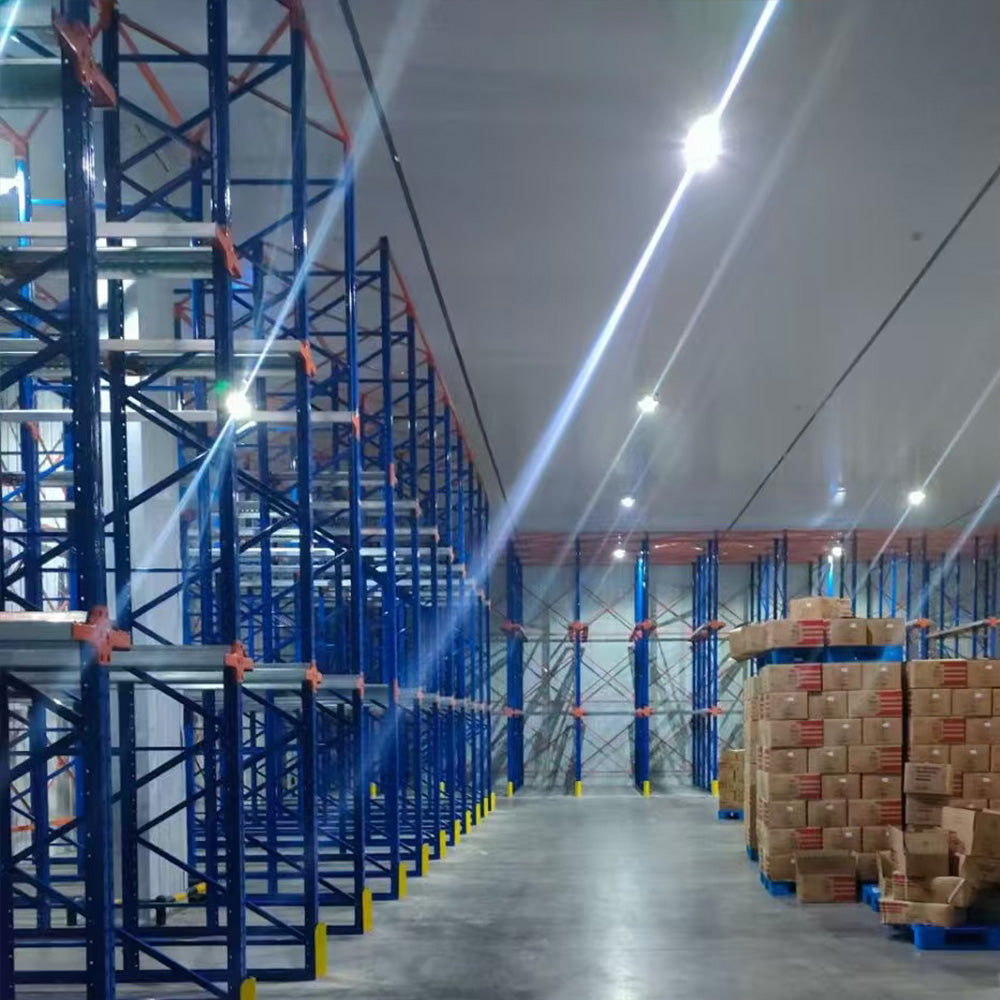 Impact Resistant Q235B Steel Drive in Racking System Stable Structure Food Processing Plant Mass Cargo Storage Rack