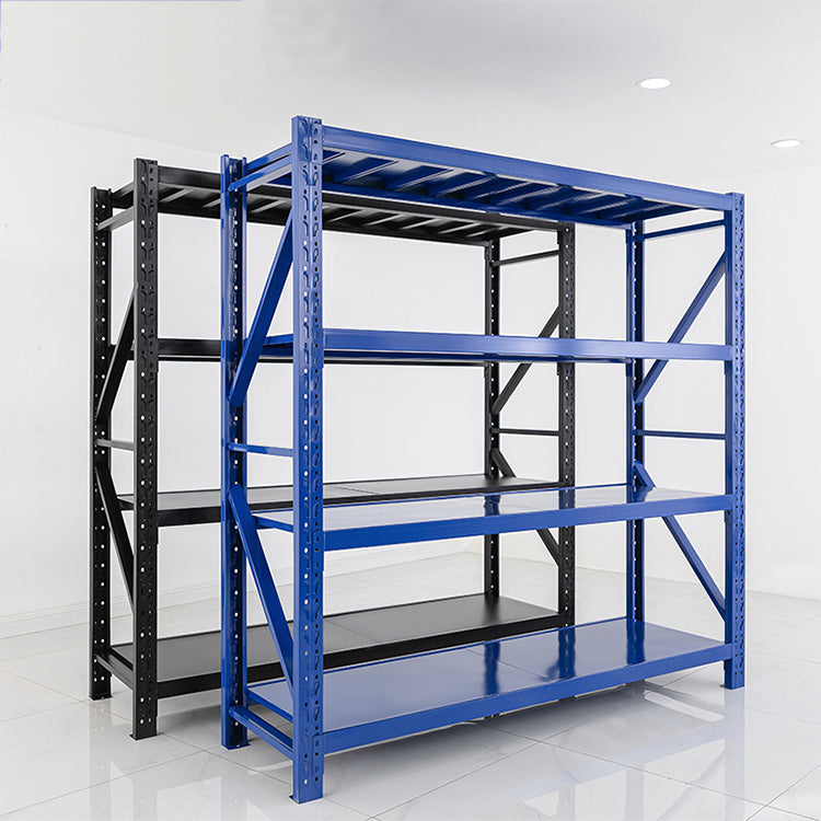 Easy to Install 4-Tier Warehouse Storage Rack Shelves Powder Coated for Retail Supermarket Stockroom