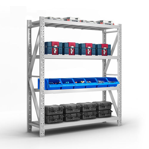 Anti-corrosion 3-Tier Adjustable Steel Storage Rack Shelves Q235B for Manufacturing Plant and Warehouse