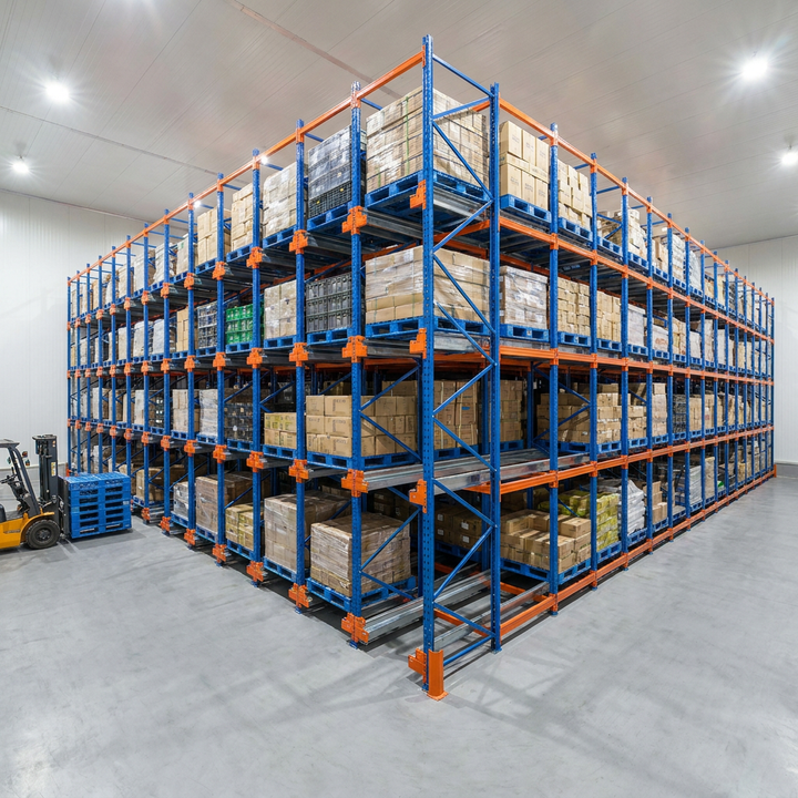 Funkgesteuertes Shuttle-Regalsystem, automatisiertes Lagersystem, industrielles Shuttle-Regal für Produktionsanlagen