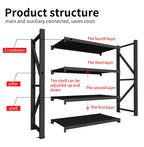 Robust Warehouse Storage Rack Steel Shelves Anti-corrosion Light Duty 200kg/Layer for Logistics Distribution Shelving System