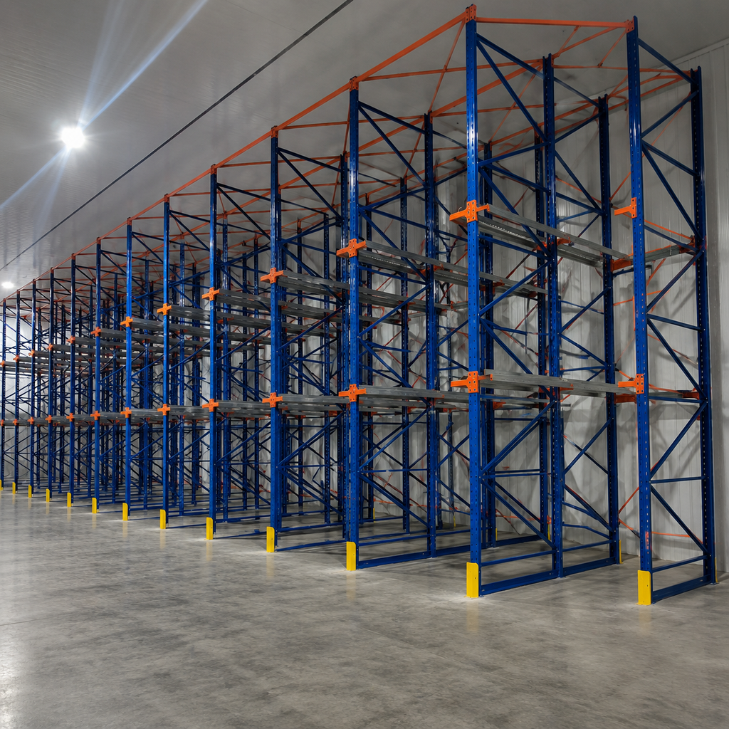 Industrial Drive in Racking System Warehouse Storage High Density Pallet Racking with FILO Q235B Steel Rack