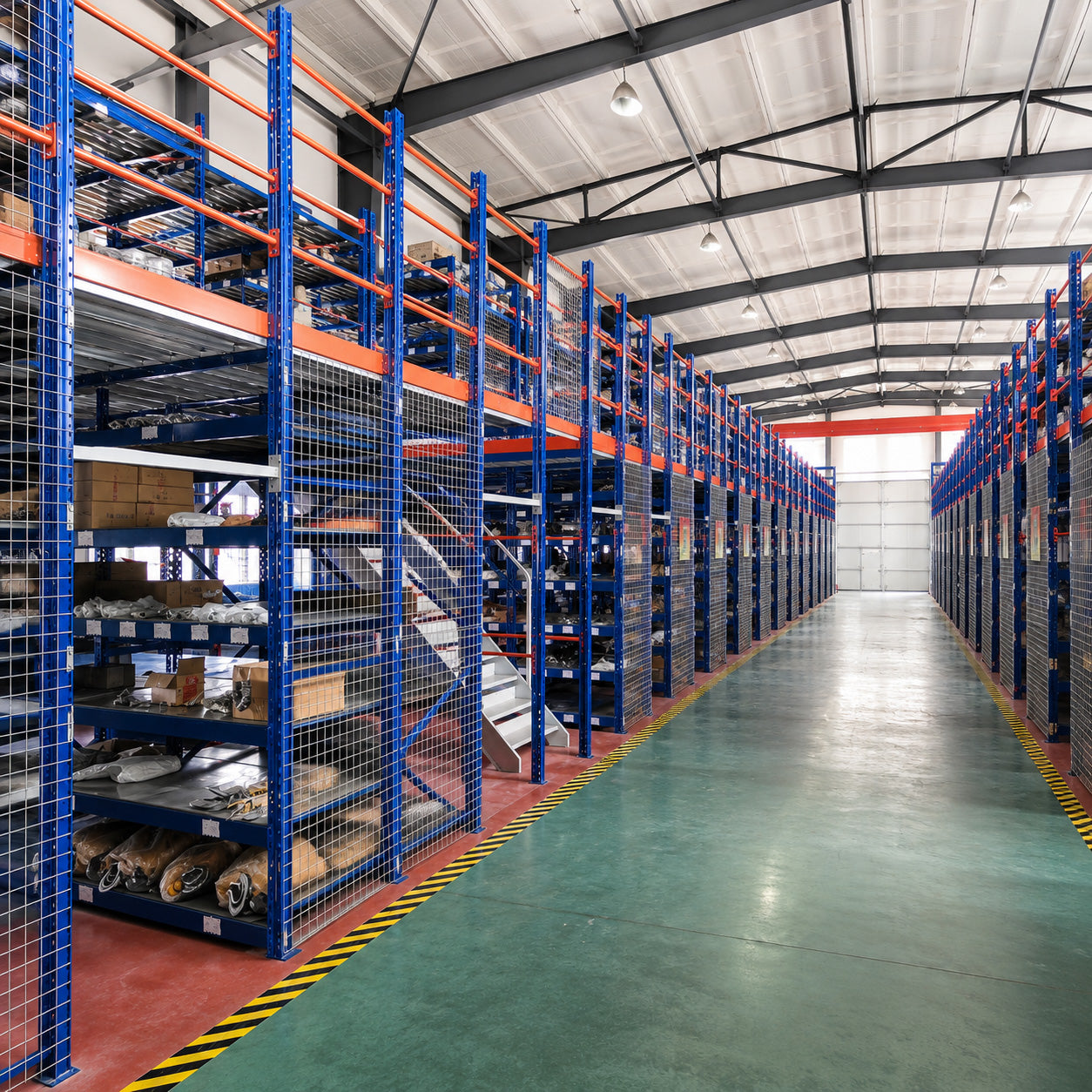 Warehouse Mezzanine Rack Industrial Multi-tier Storage Platform System Q235B Steel Boltless Modular Installation