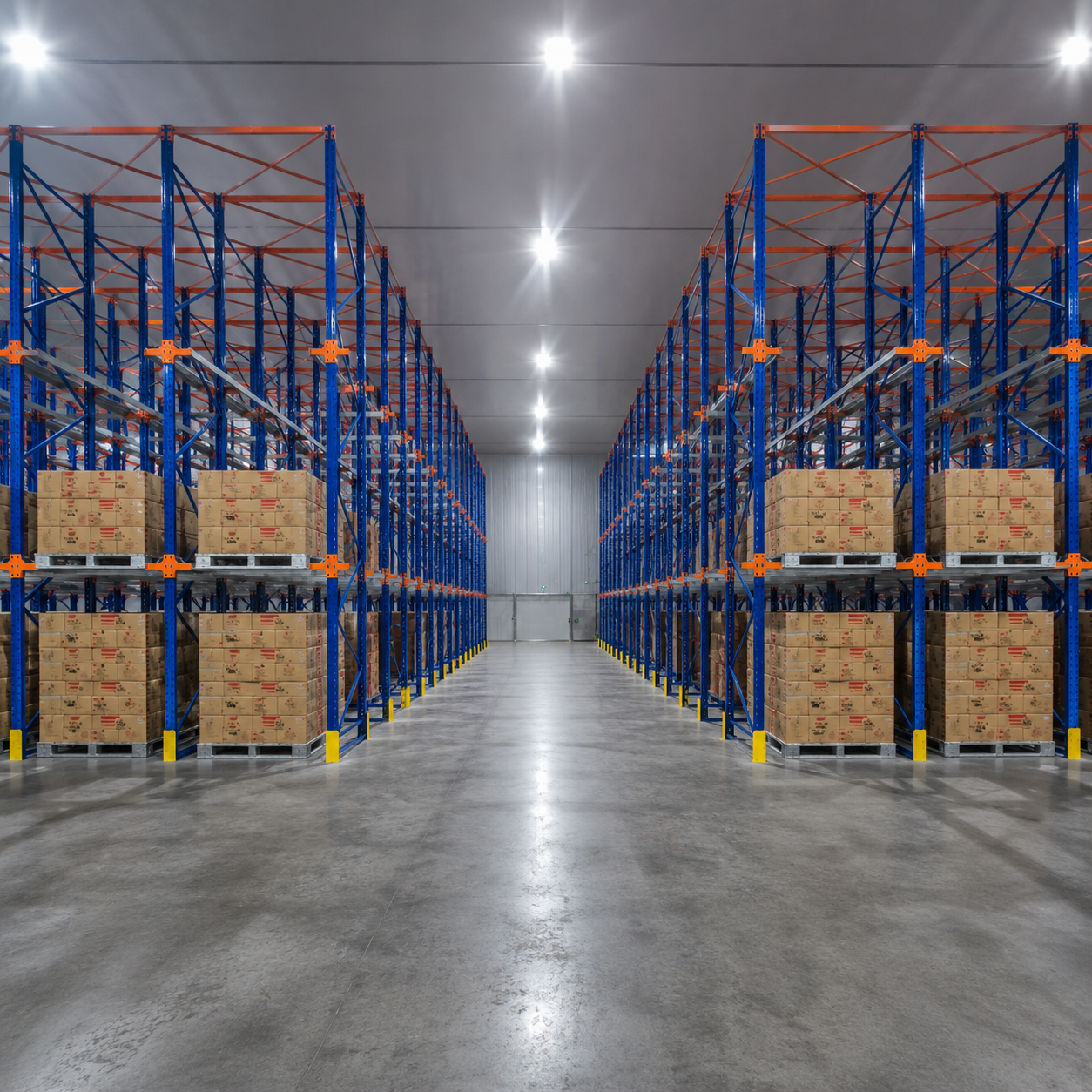 Low Maintenance Q235B Steel Drive in Racking System Compact Layout for Bulk Palletized Product Warehouse Storage Rack