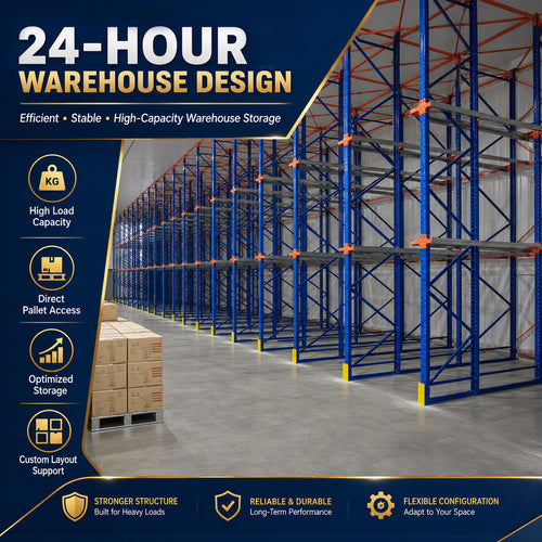 Factory Direct Supply Q235B Steel Drive in Racking System Flat for Stacked Cargo Feed Processing Warehouse Storage Rack