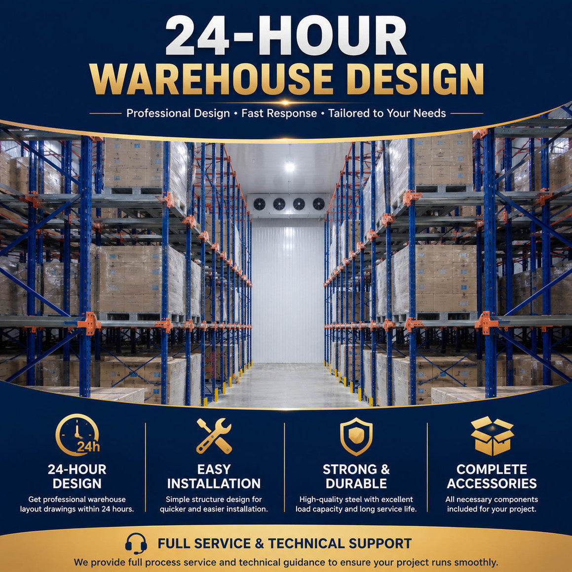 Forklift Friendly Q235B Steel Drive in Racking System Powder Coated Frame for Large Batch Goods Textile Factory Storage Rack