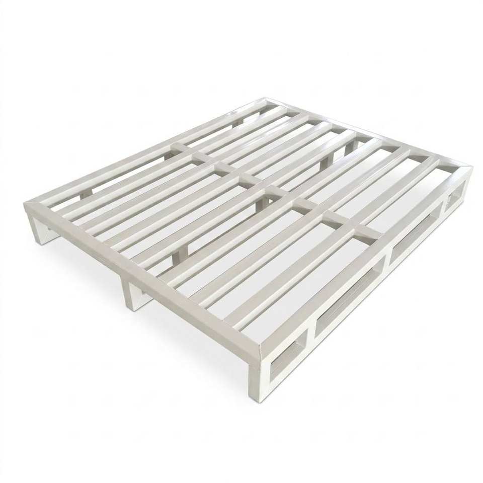 Warehouse Steel Pallet Storage for Industrial Storage Heavy Duty Metal Pallets Four Forklift Entrance Half Paving Face