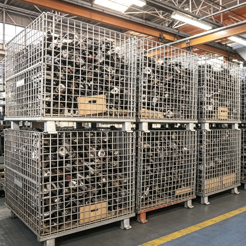 Technical 1000kg Stillage Cage Stackable Powder Coated for Rugged Industrial Manufacturing Storage Spec