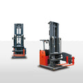 3 Way Stand-on Electric Pallet Stacker Lifting Height 3-6m 0.8t/1.2t/1.6t VNA Forklift for Factory Handling