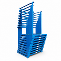 Compact Tire Storage Stackable Rack Foldable for Industrial Automotive Parts Warehouse Logistics Plan