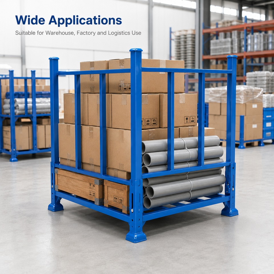 Technical Stacking Racking System Foldable Multi-tier for Industrial Tire Storage Warehouse Hub Spec