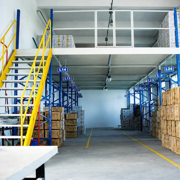 Rigid Frame Warehouse Mezzanine Floor Heavy Duty Large Span for Manufacturing Plant and Production Line