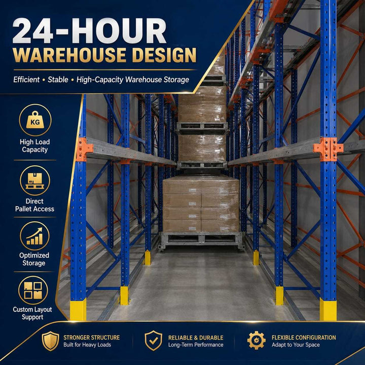 High Density Drive in Racking Warehouse Pallet Racking Industrial Storage Solution with Q235B Steel