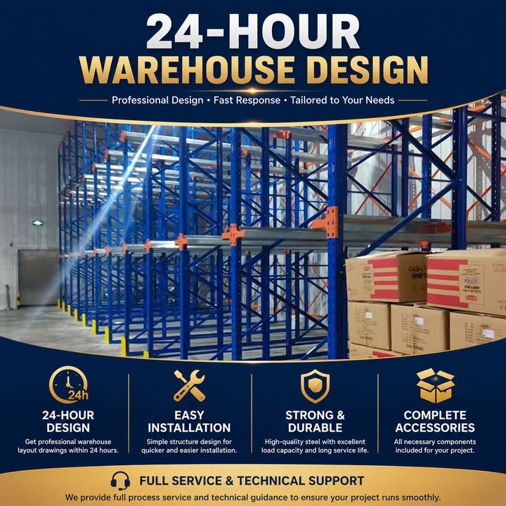 High Toughness Q235B Steel Drive in Racking System for Seasonal Inventory Building Material Warehouse Storage Rack