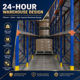 Q235B Steel Drive in Racking System Complete Safety Fittings for Bulk Pallets Food Manufacturing Warehouse Storage Rack