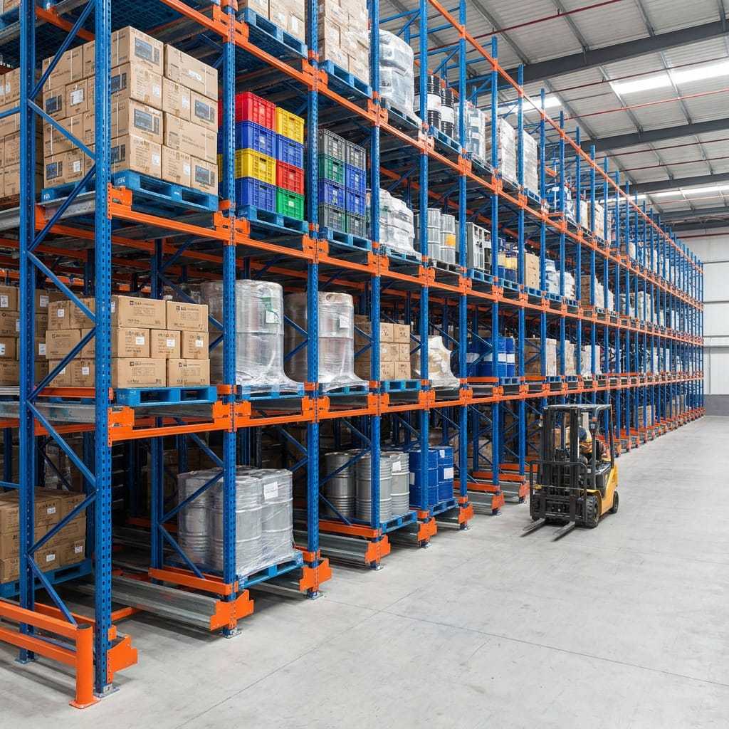 Shuttle Rack Shuttle Racking System for FMCG Logistics Distribution Q235B Steel Industrial Warehouse