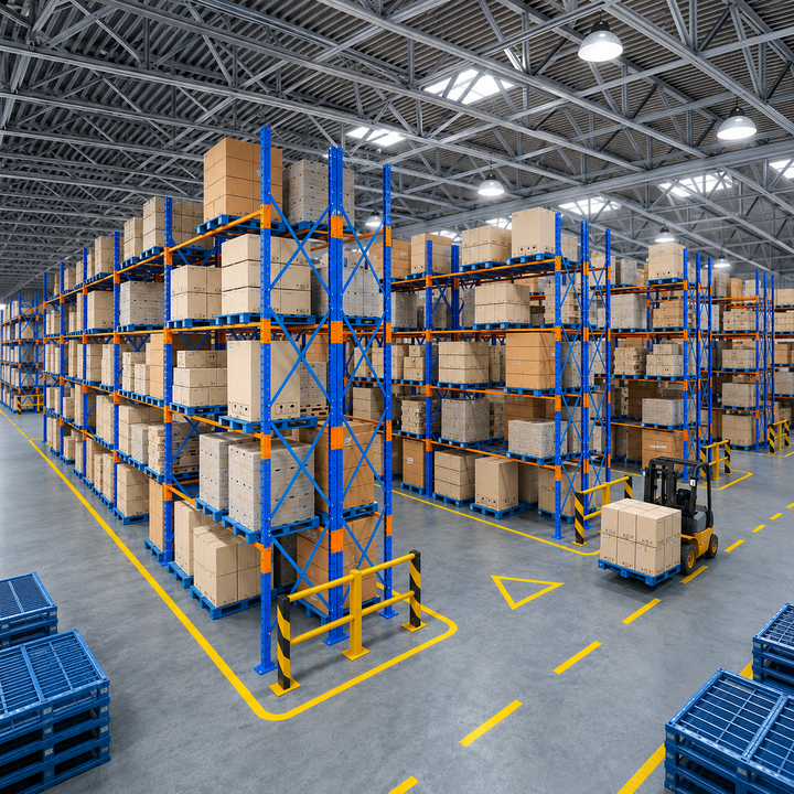 Steel Storage Rack Heavy Duty Q235b Steel Pallet Rack 2000kg-3000kg Material Handling Rigid Construction