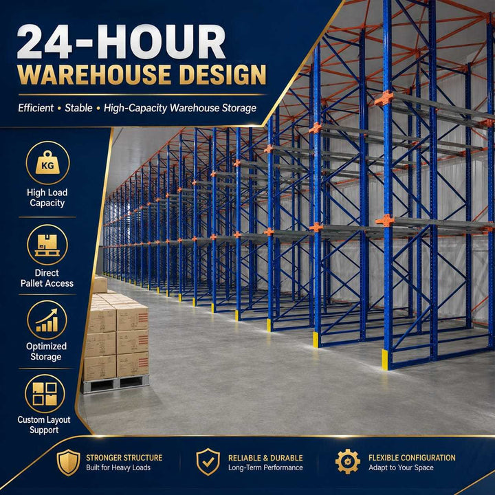 Warehouse Drive in Racking Pallet Shelving System Industrial Storage Solution with Q235B Steel Material