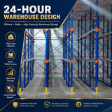 Weather Resistant Q235B Steel Drive in Racking System Robust Support Arms for Frozen Pallets Seafood Cold Storage Storage Rack